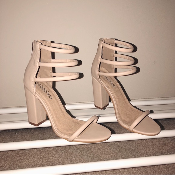 three strap block heels